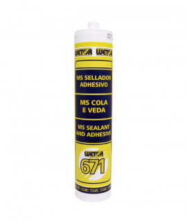 WETOR 671 - Sellante adhesivo MS 290 ml negro (12 u/c)
